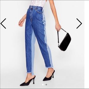 Nasty Gal two tone jeans (brand new with tags)